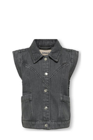 gilet light grey denim