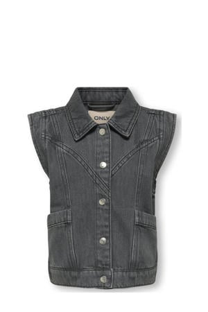 gilet light grey denim