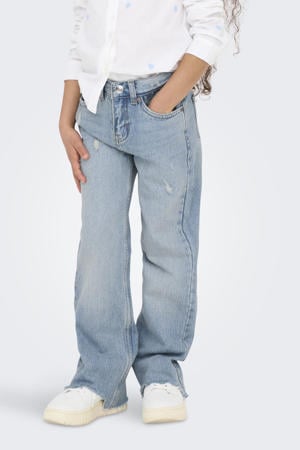 wide leg high waist jeans light blue denim
