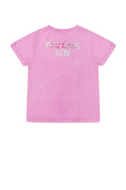 thumbnail: Roze meisjes Alix Mini T-shirt van katoen met backprint, korte mouwen en ronde hals