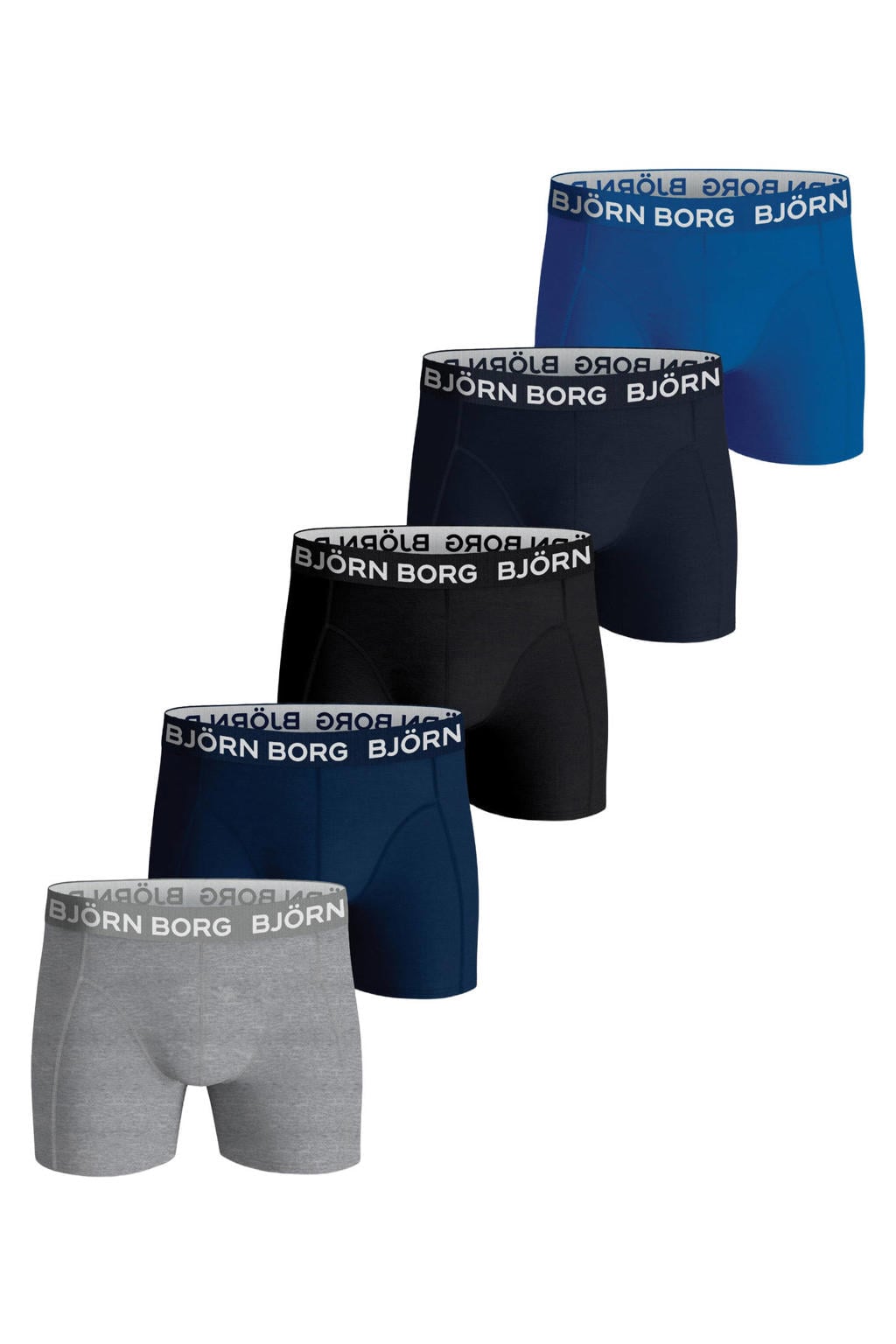 Björn Borg boxershort - donkerblauw/multicolor (set van 5)