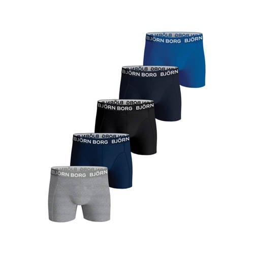 Björn Borg boxershort - set van 5 donkerblauw/multicolor Jongens Stretchkatoen - maat 170 afbeelding