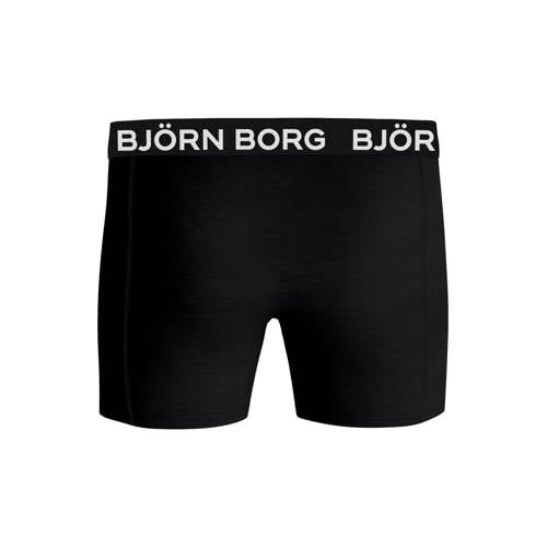 Björn Borg boxershort - set van 3 zwart Jongens Stretchkatoen Effen