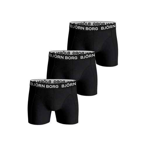 Björn Borg boxershort - set van 3 zwart Jongens Stretchkatoen Effen - maat 170 afbeelding