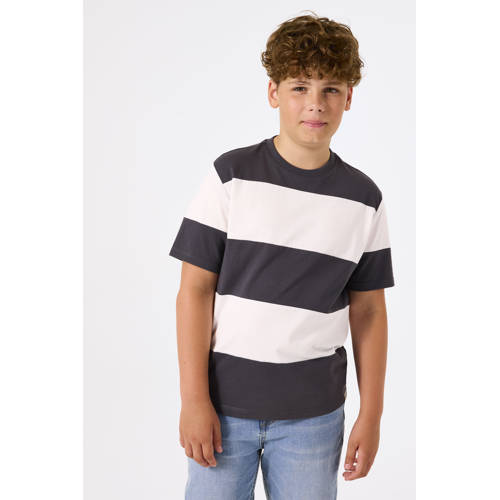 Garcia T-shirt grijs Jongens Katoen Ronde hals Streep - maat 176 afbeelding