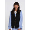 NIK&NIK blazer met gestreepte mouwen zwart/blauw