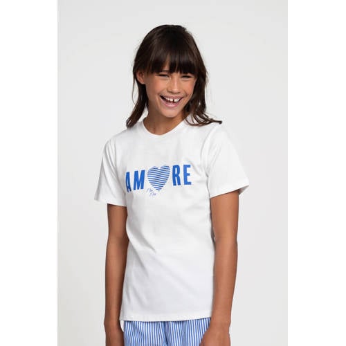 NIK&NIK T-shirt wit Meisjes Katoen Ronde hals Printopdruk