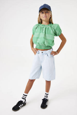 denim bermuda short bleached