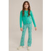 WE Fashion vest fijn gebreid groen