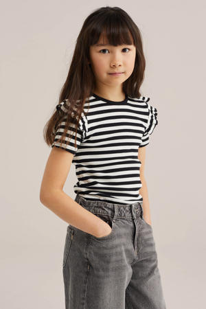 T-shirt zwart/wit