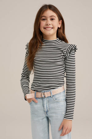 longsleeve zwart/wit
