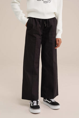 straight casual broek zwart