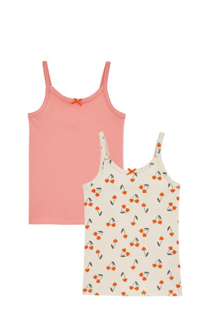 hemd - set van 2 roze/rood/ecru