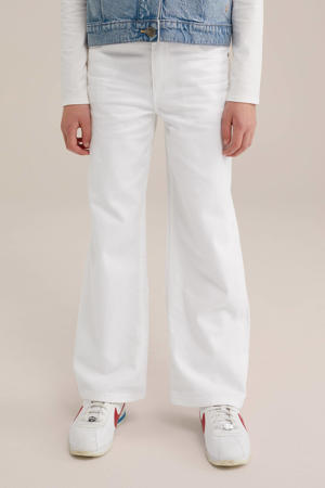 wide leg high waist jeans wit