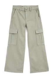 thumbnail: WE Fashion Blue Ridge loose cargo broek grijsgroen