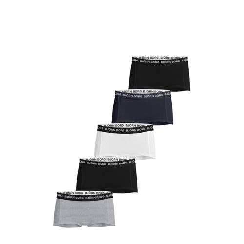 Björn Borg short - set van 5 zwart/multicolor Slip Meisjes Stretchkatoen - maat 170 afbeelding