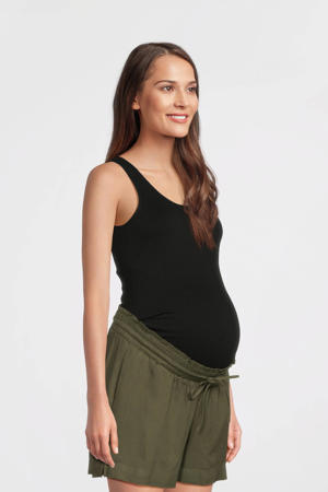 regular waist zwangerschaps casual short groen