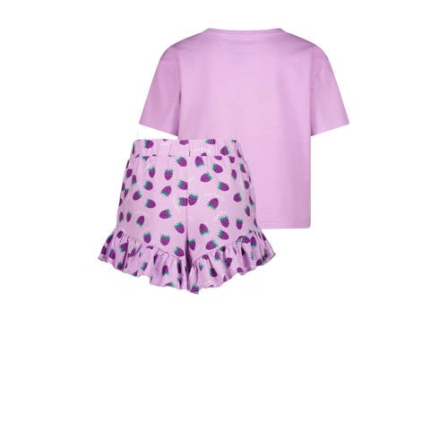 Vingino shortama Waranda lila Paars Meisjes Stretchkatoen Ronde hals All over print