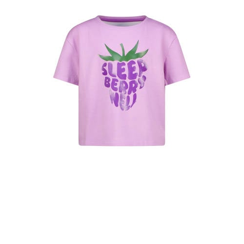 Vingino shortama Waranda lila Paars Meisjes Stretchkatoen Ronde hals All over print