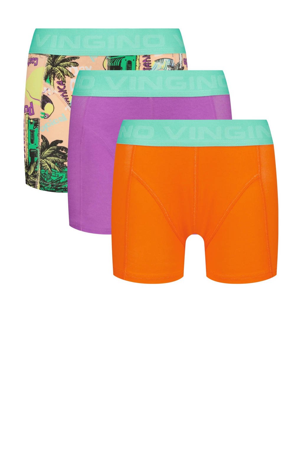 Vingino boxershort set van oranje/paars/multicolor