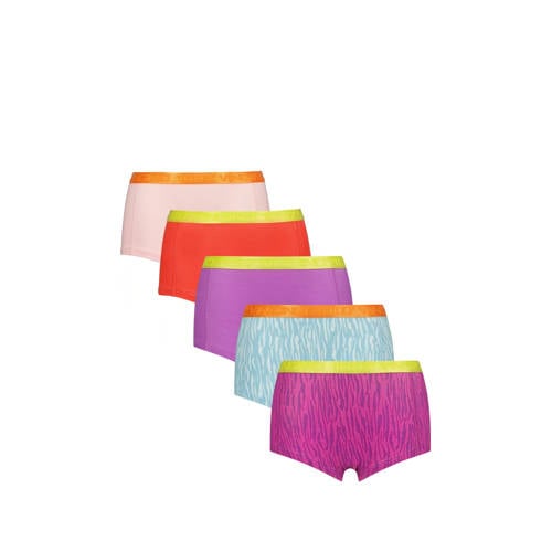 Vingino short - set van 5 roze/multicolor Slip Meisjes Stretchkatoen Meerkleurig
