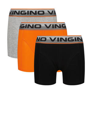   boxershort - set van 3 oranje/zwart/grijs