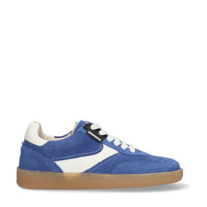 suède sneakers blauw