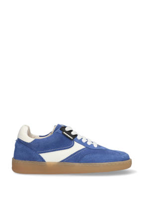 suède sneakers blauw