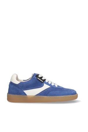 suède sneakers blauw