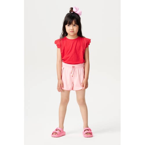 Noppies kids T-shirt rood broderie Meisjes Katoen Ronde hals Effen