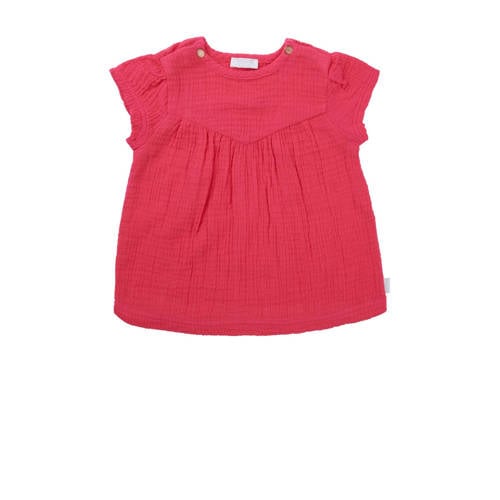 Noppies baby korte jurk roze Meisjes Katoen Ronde hals Effen