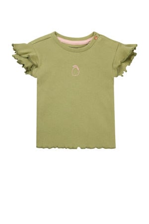 T-shirt groen rib gebreid