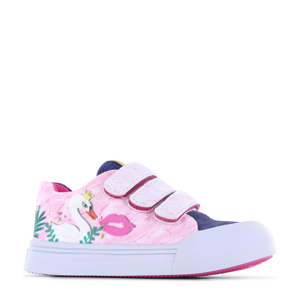 Roze meisjes Go Banana's sneakers van textiel met klittenband