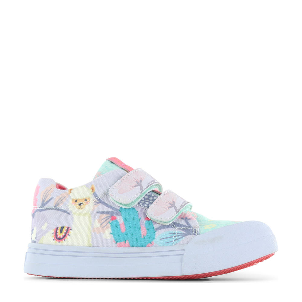 Lilakleurige meisjes Go Banana's Alpaca sneakers van textiel met klittenband
