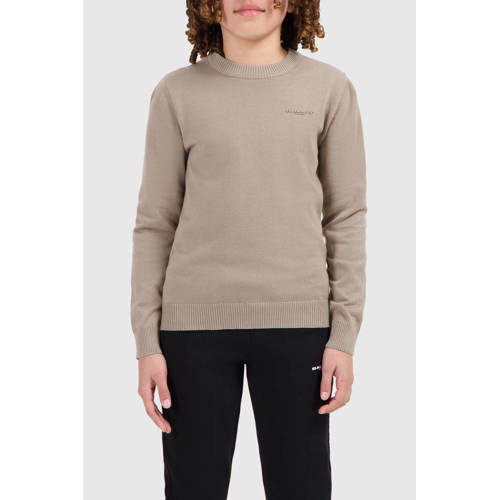 Ballin trui beige fijn gebreid Jongens Katoen Ronde hals Effen