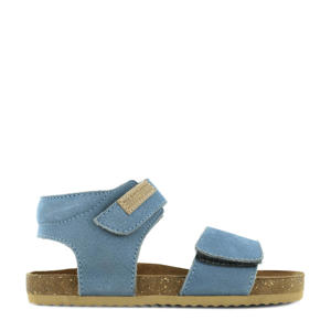   suède sandalen blauw
