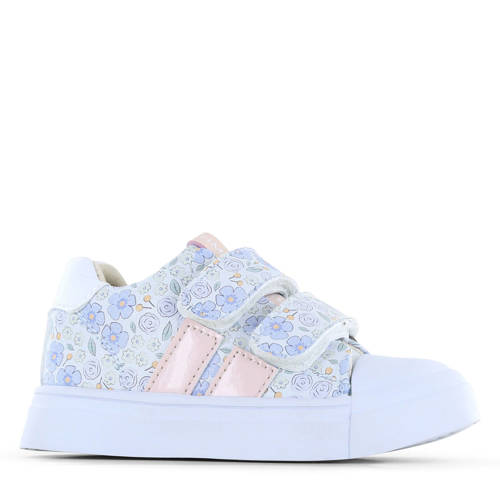 Shoesme gebloemde leren sneakers blauw/roze Meisjes Microvezel Bloemen - maat 30 afbeelding