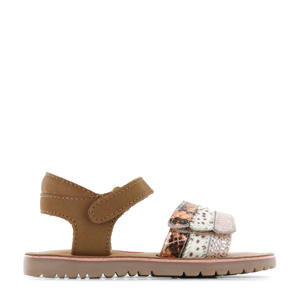   leren sandalen cognac