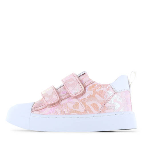 Shoesme leren sneakers roze metallic Meisjes Microvezel Panterprint