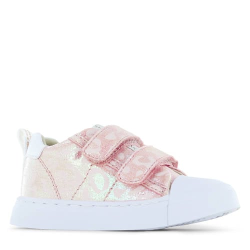 Shoesme leren sneakers roze metallic Meisjes Microvezel Panterprint