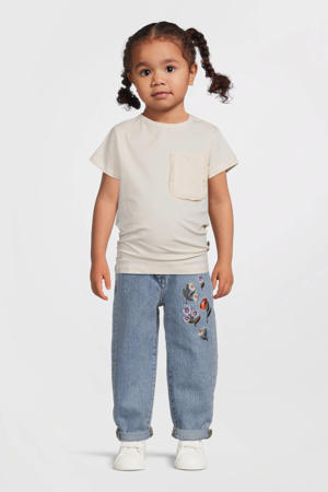 t-shirt ecru broderie