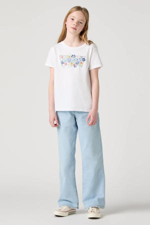 wide leg jeans light blue denim