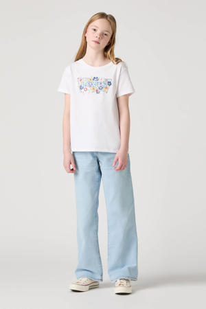 wide leg jeans light blue denim