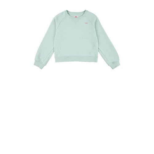Levi's Kids T-shirt groen Meisjes Sweat Ronde hals Logo