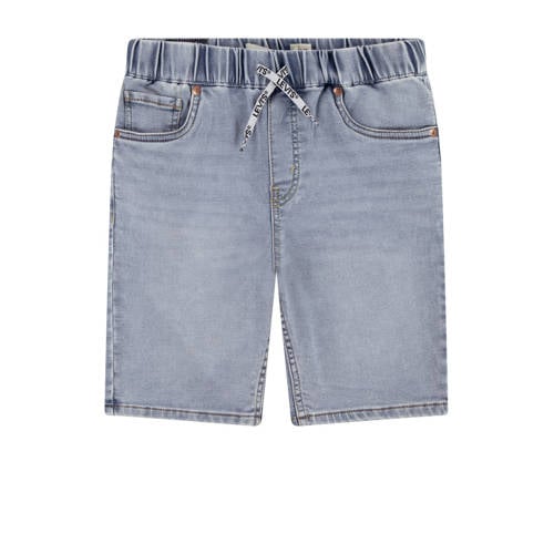 Levi's Kids skinny denim short light blue denim Korte broek Blauw Effen