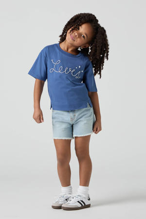 regular denim short light blue denim