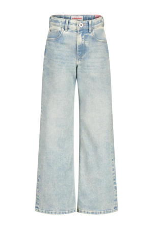 wide leg jeans light blue denim