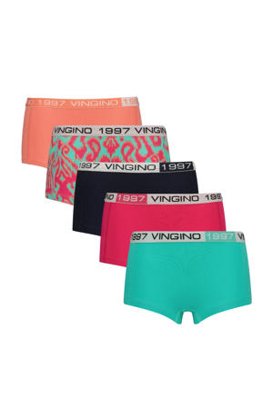 short - set van 5 mintgroen/multicolor