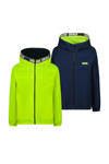 Donkerblauw/neon geel