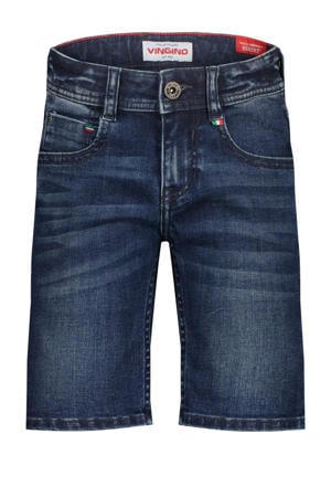 regular short dark blue denim